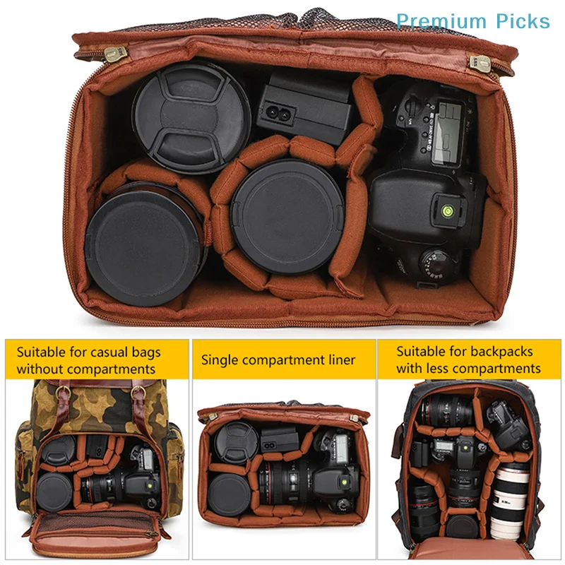 portableDividers Padded Separators Portable For Camera Bag Replacement Photo Backpack Knapsack Cameras Compartments