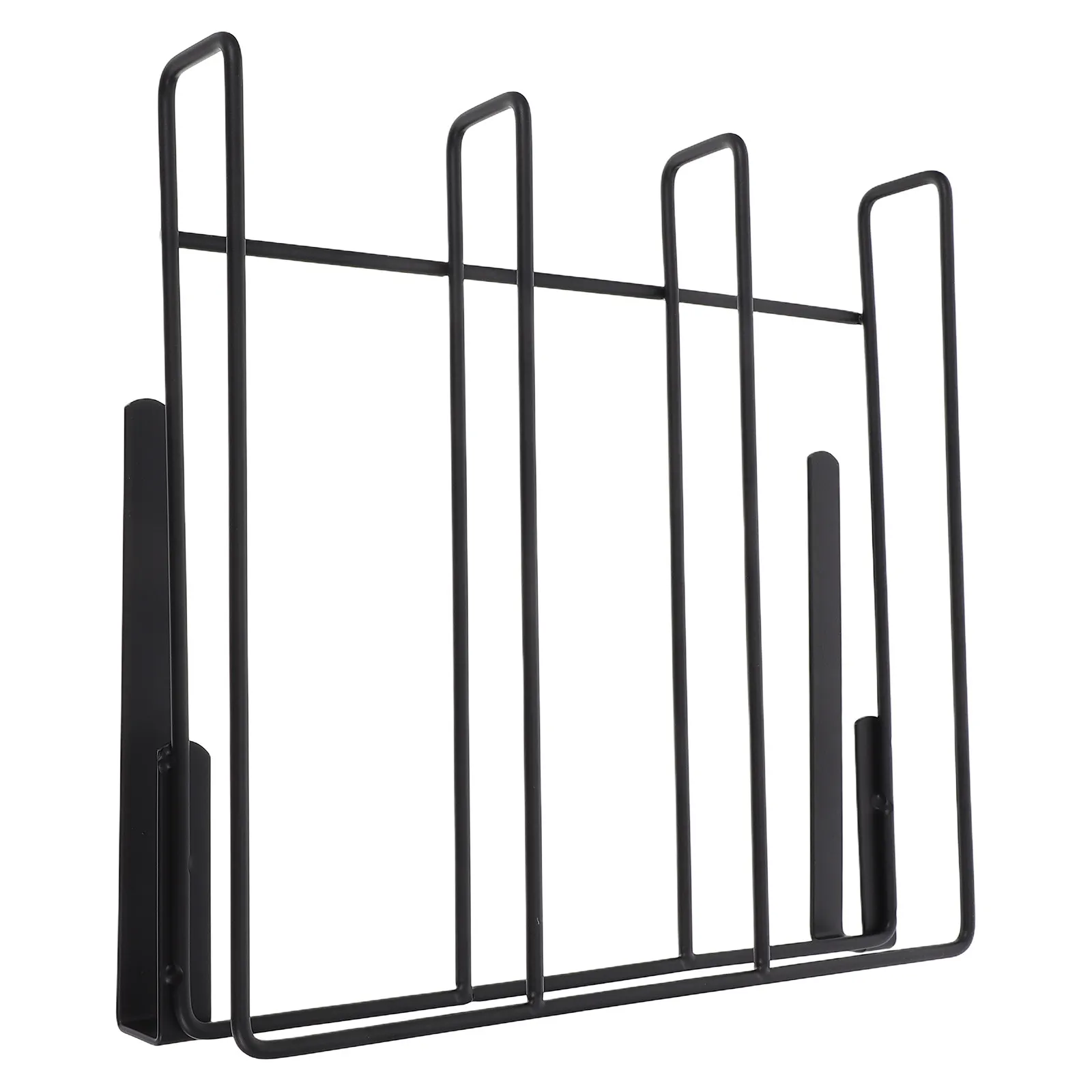 Black Hanging Scale Holder No Drill Bathroom Scale Storage Rack Under Cabinet Shelf Mount Organizer Space Saving Bathroom view 3