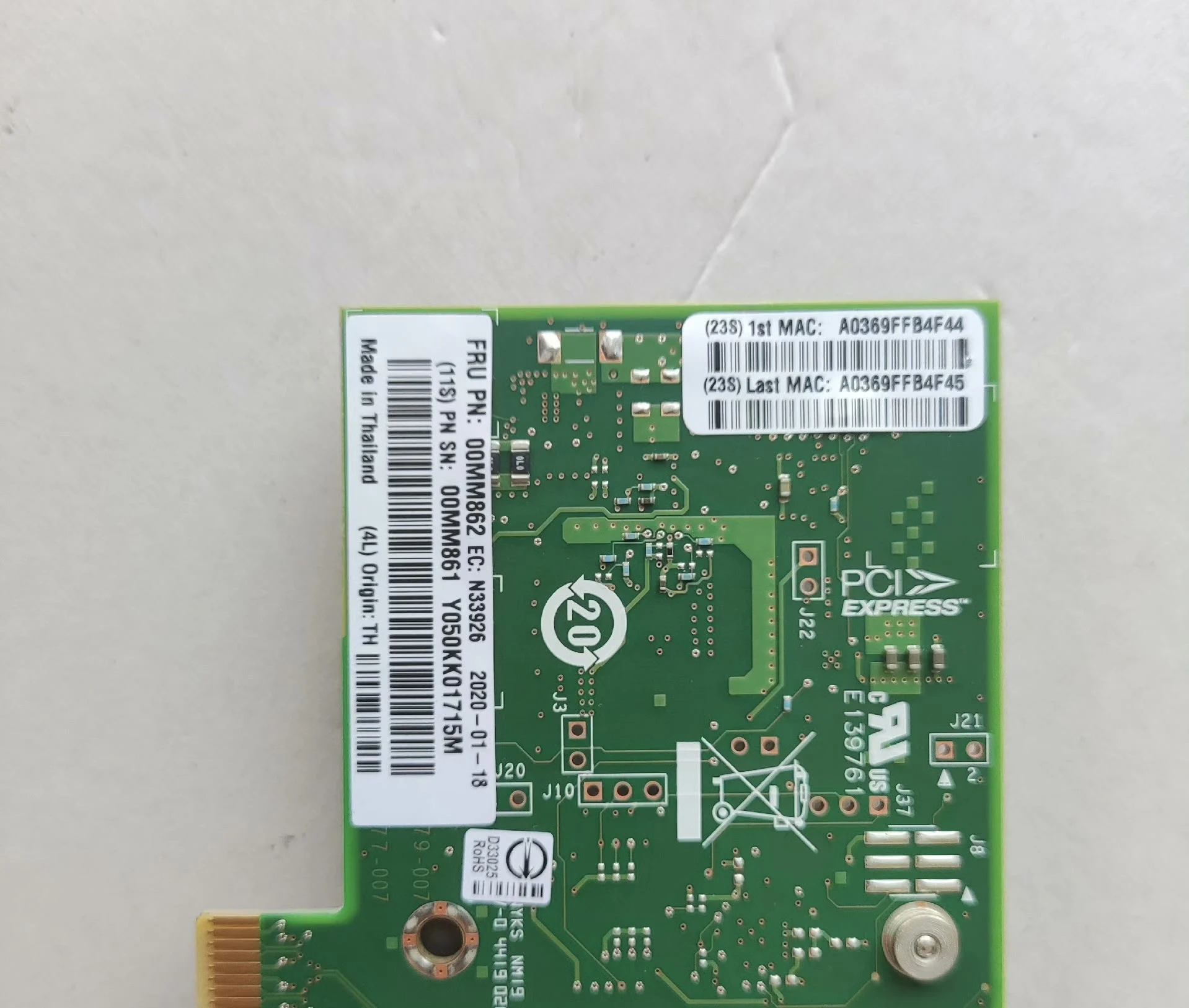 Adaptador de rede RJ45 de porta dupla original 10G X550-T2 com controlador Ethernet X550-T2