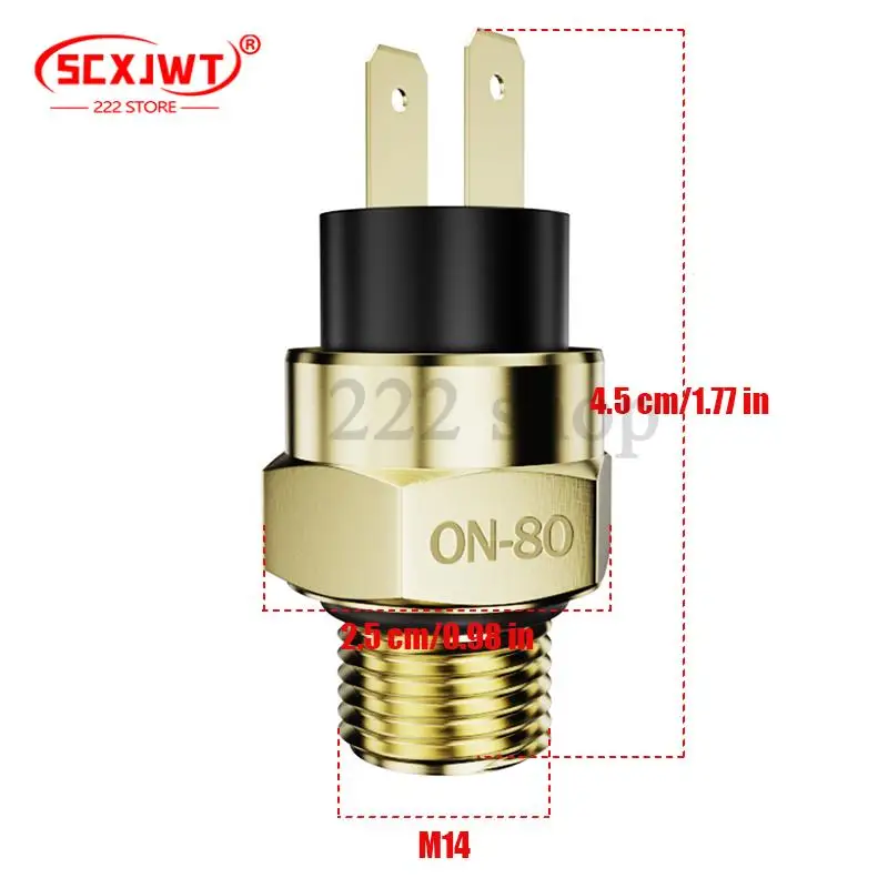 M14/16 65/75/80/85/90/95℃ Electric Radiator Coolant Temperature Thermostat Switch Temp Sensor For ATV Quad Motorcycle image 3