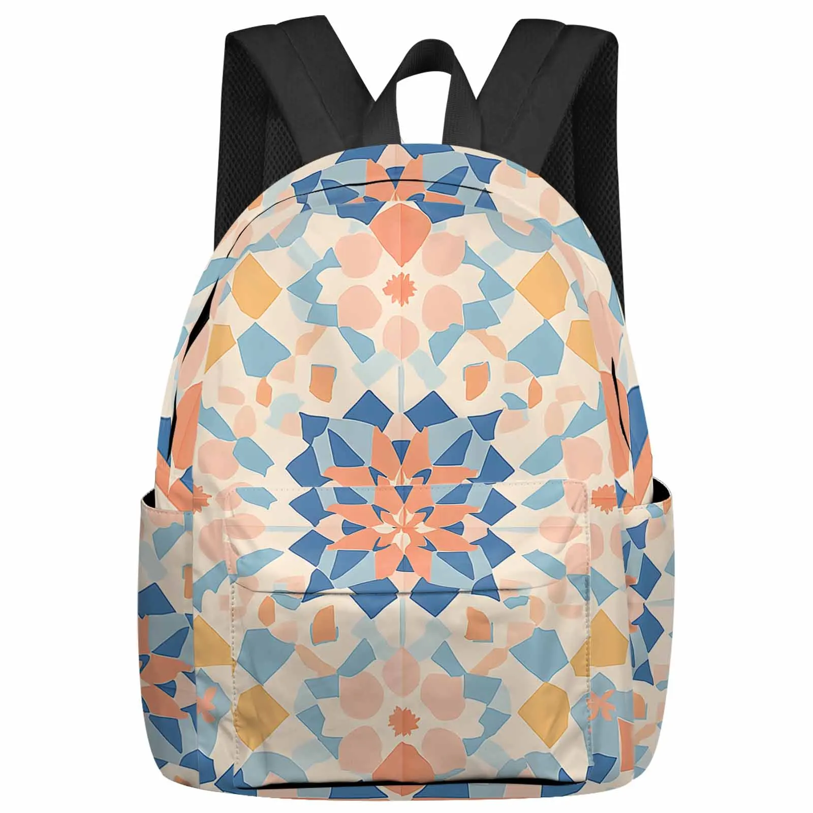 

Retro Orange National Style Backpack Teenagers Student School Bags Laptop Custom Backpack for Men Women Travel Bag
