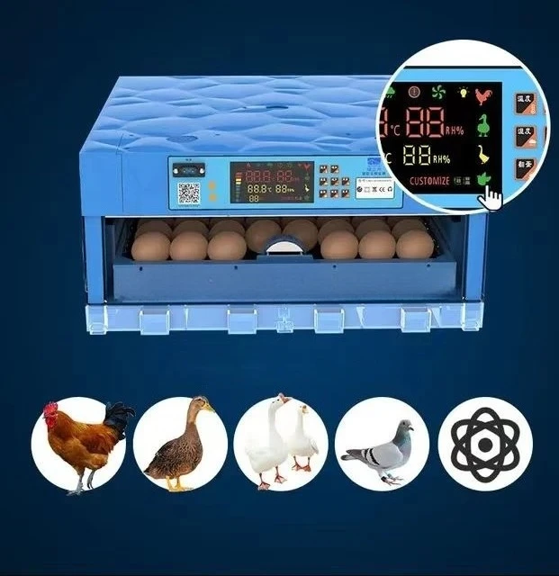 Hot Sale 64 Fully Automatic Egg Incubator  Chicken Egg Hatcher for Home Farm