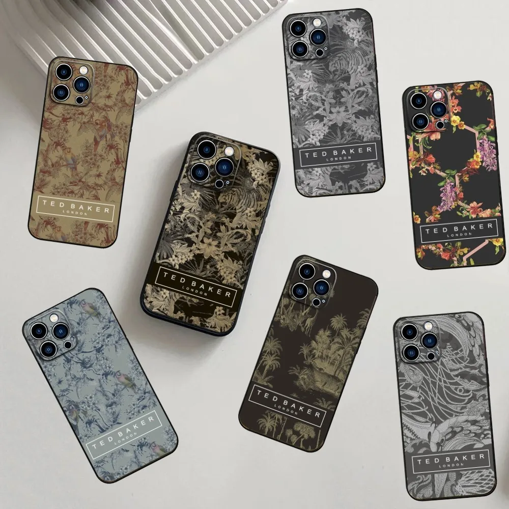 T-Ted B-Baker Phone Case For iPhone 16,15,14,13,12,11,Pro,X,XS,Max,XR,Plus,Mini Soft Silicone Black Shockproof TPU