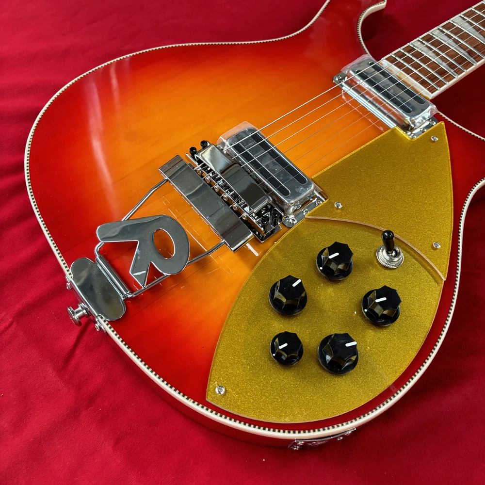 12-String Electric Guitar Sunset Burst,high-quality hardware, smooth frets, stable tuning, comfortable neck