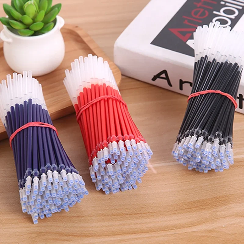 20pcs/lot Neutral Ink Gel Pen Refill Neutral Pen Good Quality Refill Black Blue Red 0.5mm Bullet Refill Office And School