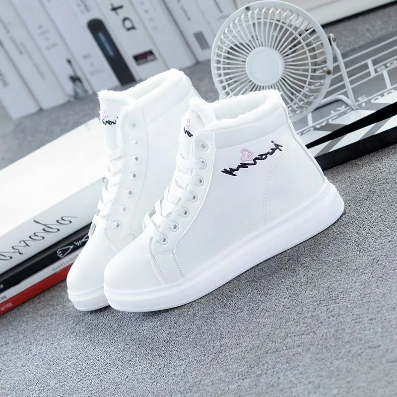 2024 New Winter Ladies Shoes Lace Up Women Sneakers Snow Ankle Boots Waterproof Warm Platform Woman Footwear for Female