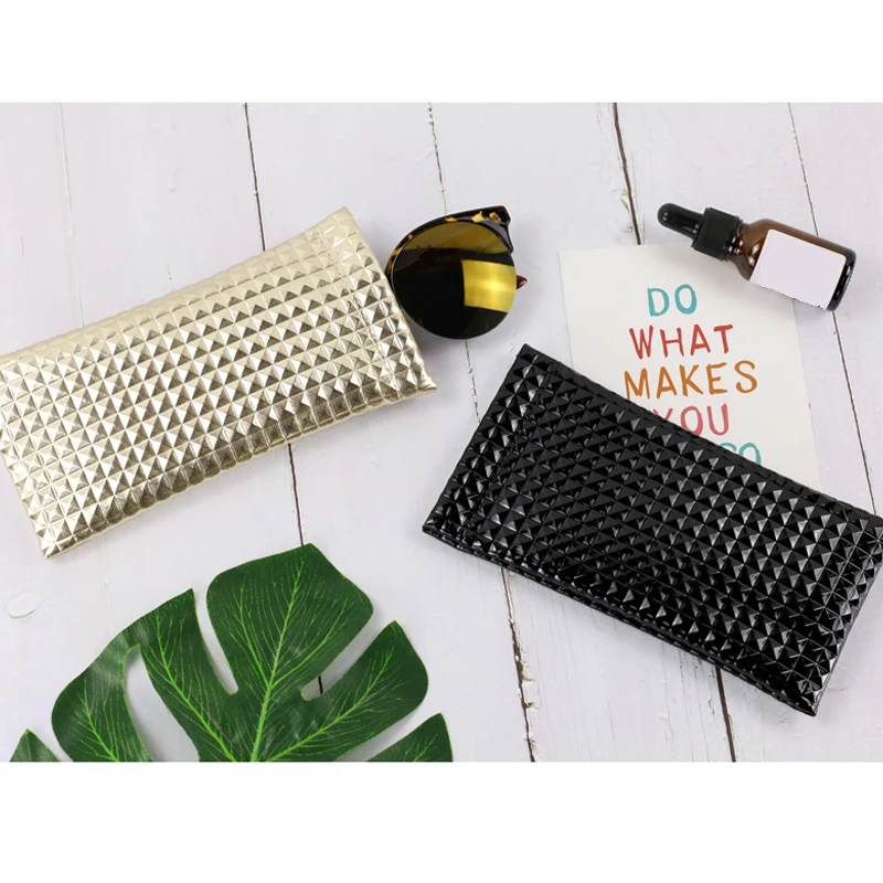 Squeeze Leather Sunglasses Pouch Portable Spring Storage Glasses Pouch Holder PU Leather Sunglasses Glasses Bag Reading Case