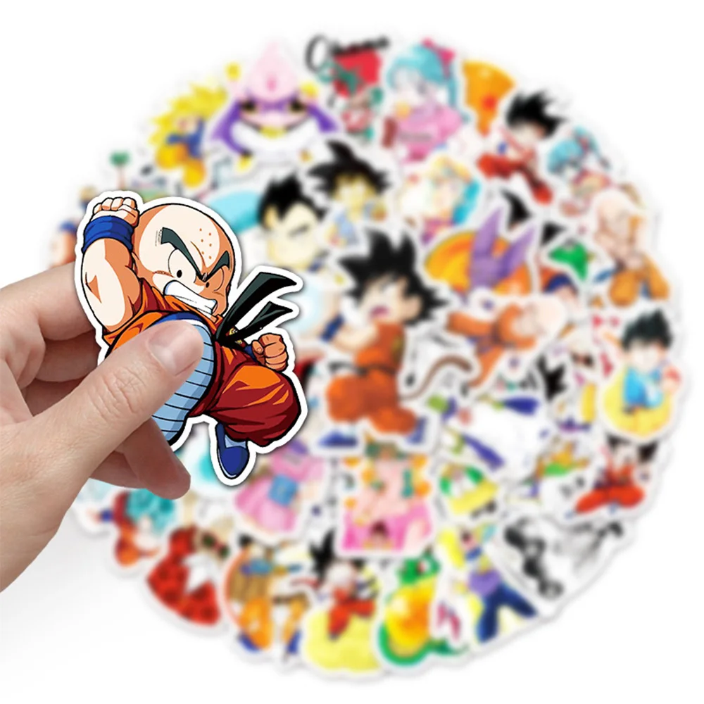 10/30/50/100pcs Cartoon Dragon Ball Stickers Anime Cool Waterproof Decal for Water Bottle Guitar Laptop Kid DIY Sticker Toy Pack