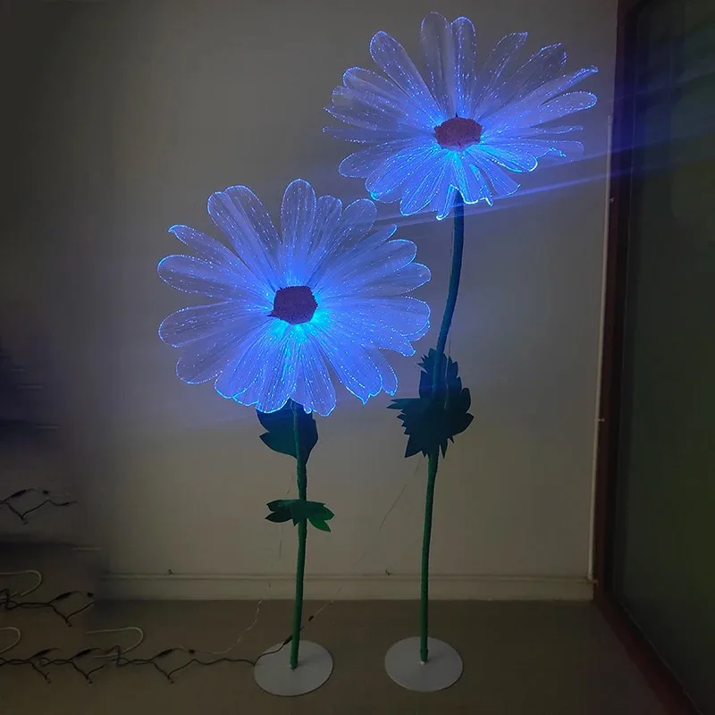 

Outdoor Wedding Lights Artificial Flower LED RGB Fiber Optic Luminous Lighting Christmas Decoration Garden Lawn Lamp Decorative