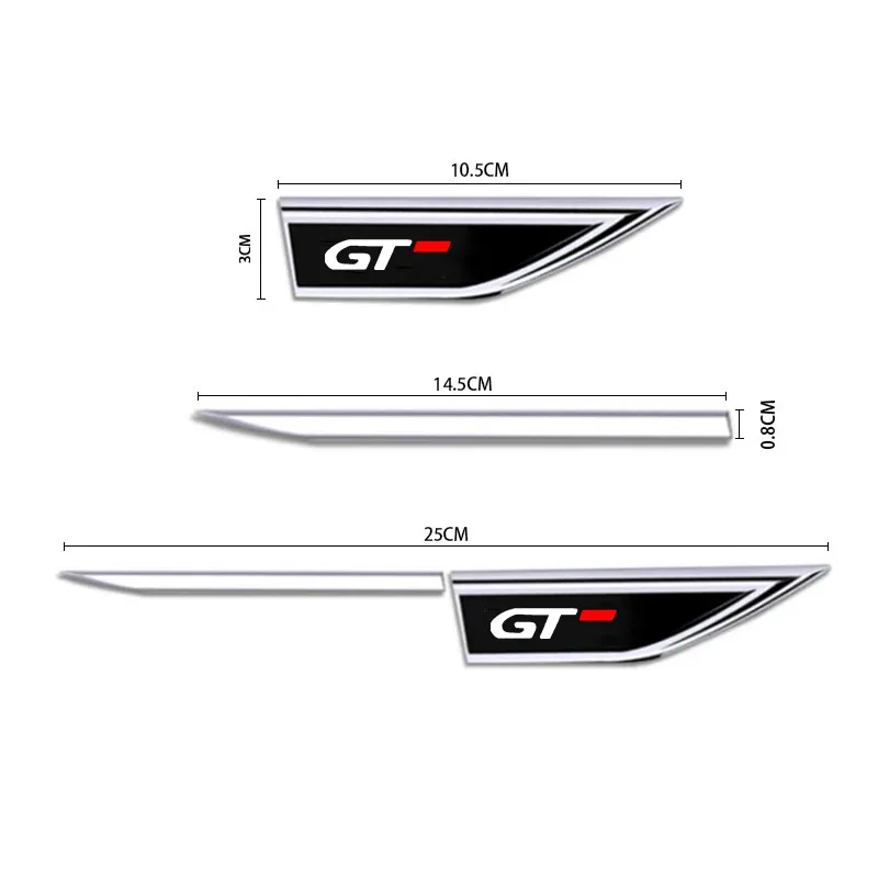 Car Door Side Fender Blade Logo Emblem Badge Decal Sticker For GT 3008 308 208 508 2008 Rifter 5008 408 4008 Auto Accessories