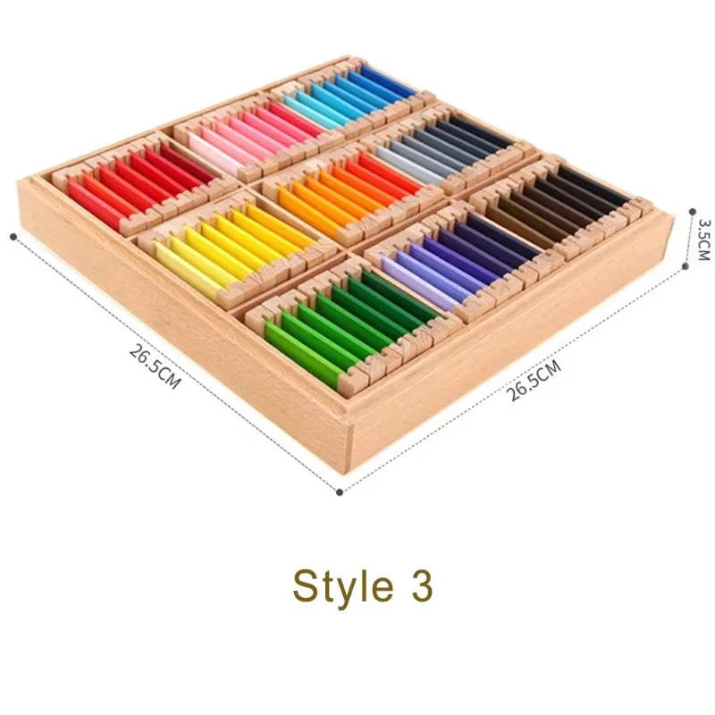 Montessori Teaching AIDS Color Board Color Card Professional Early Education Sensory Training Building Blocks Toys Wooden Puzzle