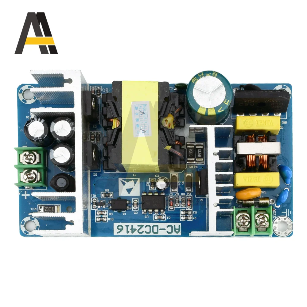 Módulo de fuente de alimentación conmutada de 24V, 6A, 150W, placa de circuito desnuda, sobretensión, sobrecorriente, funciones de protección contra cortocircuitos