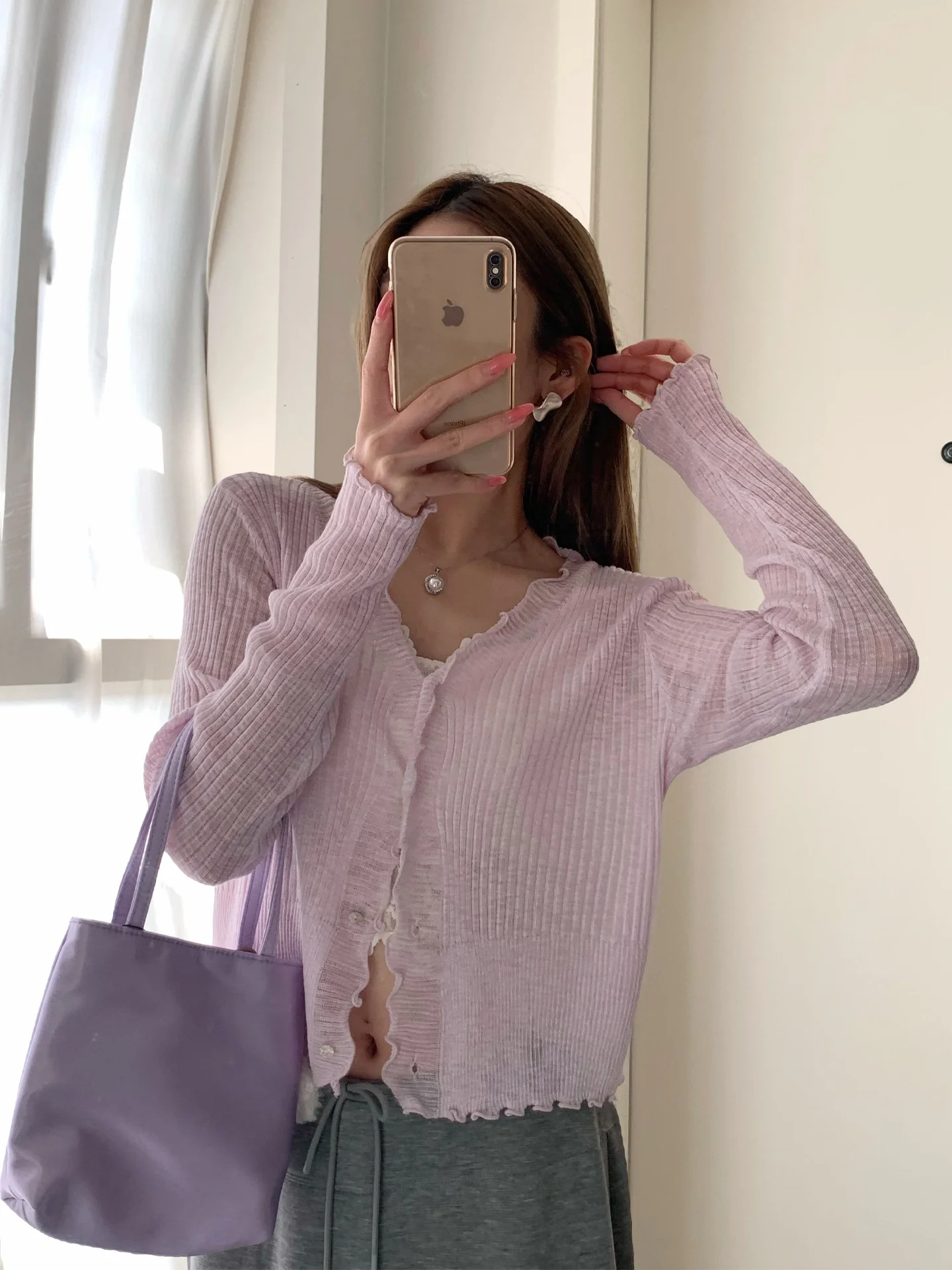 

INGCON Summer Unique Knitted Open Cardigan Women's Lightweight Atmosphere Sensation Top Flower Weave Stylish Thin Model