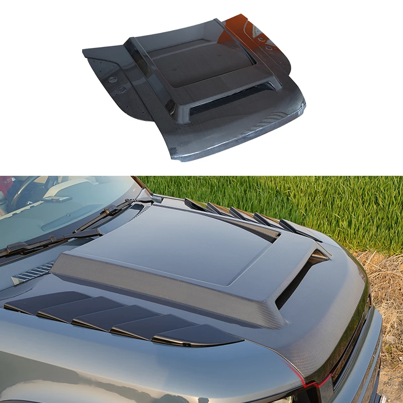 

Новые поступления, сухой передний капот из углеродного волокна для Land Rover Defender 110