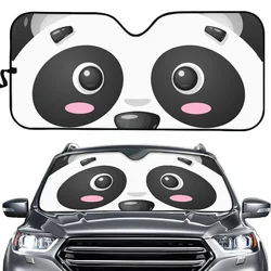 Lovely Panda Eyes Pattern Car Interior Protector parabrezza anteriore parasole Cartoon Animal Durable Car parasole per parabrezza