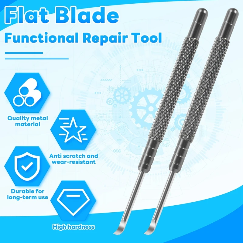 2 Pack Metal Watchmaker Repair Tool Watch Hand Remover Tools Levers with Flat Blade