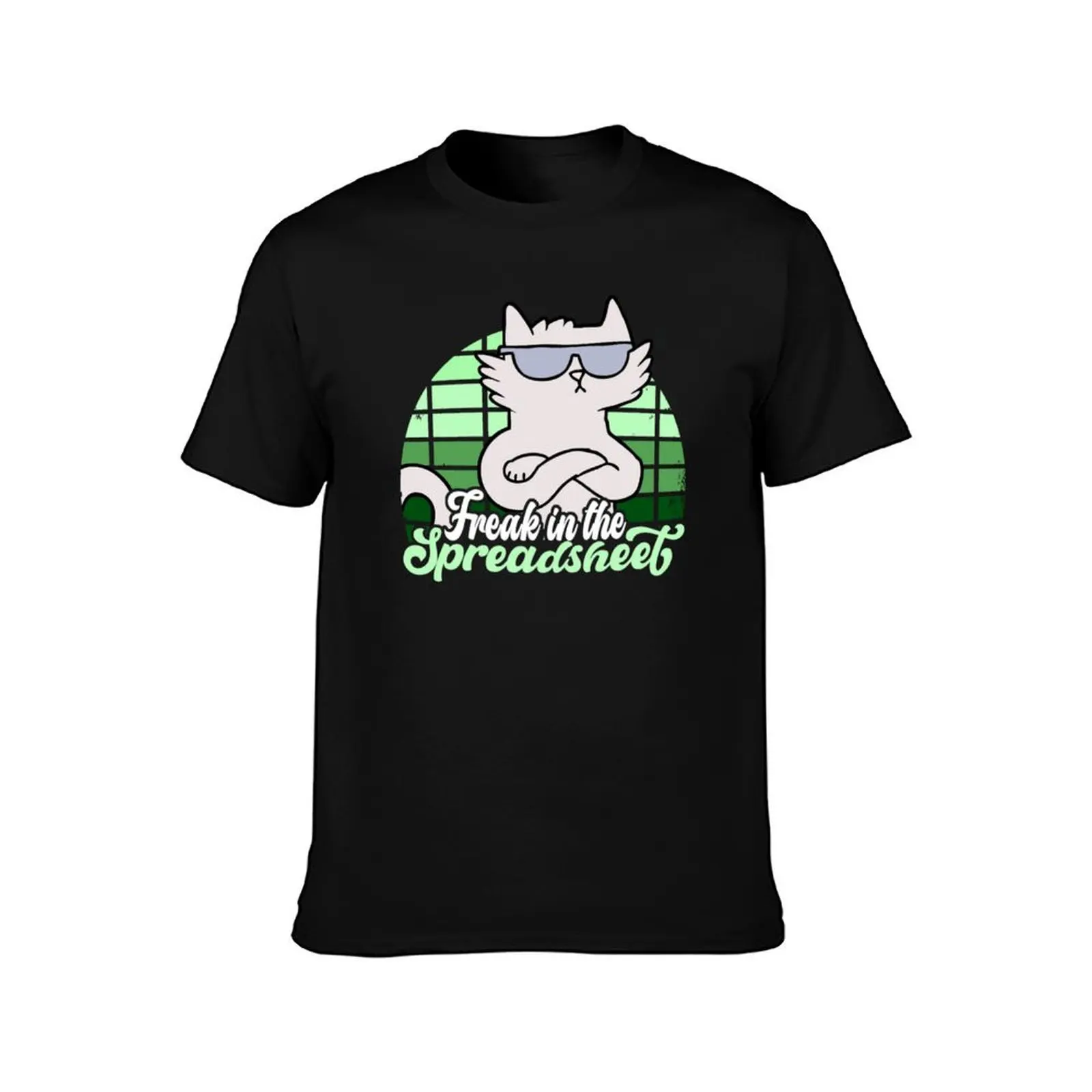 freak in spreadsheets excel cat accountant accounting gift T-Shirt Outdoor Activity Sports T-Shirt