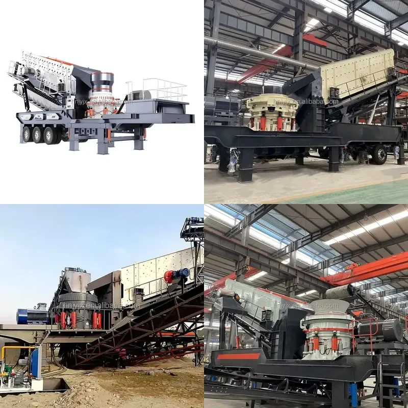 2026 CE Wheel Type Mobile Cone Crusher Plant for Crushing Processing Basalt Quartz Granite Hard Stone Gravel for Quarry