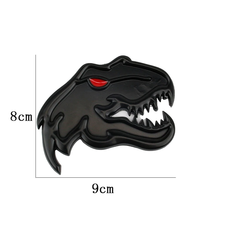 Auto Metall Tyrannosaurus Rex Velociraptor Raptor Dinosaurier Logo Stamm Körper Abzeichen Emblem Aufkleber Tier Styling Aufkleber Zubehör – Detail 3