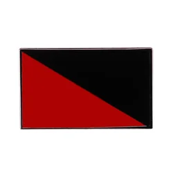 Red and black Anarchist flag Enamel Pin Anarchy Anarcho-Communism Anarcho-Syndicalism Flags brooch Metal Badge