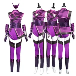 Game Mortal Cos Kombat 11 Mileena Cosplay Adult Women Fantasia Mask Top Pants Costume Suit Female Fantasy Halloween Outfit