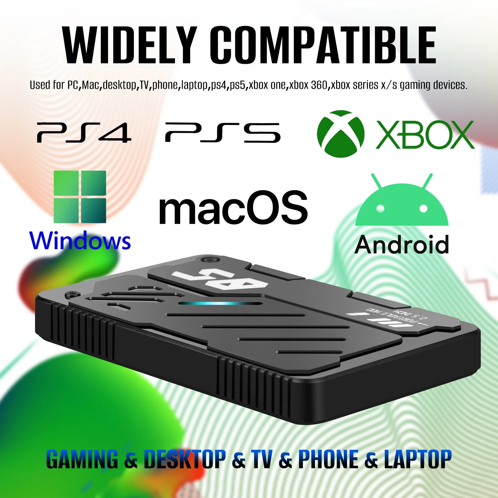 محرك الأقراص الصلبة الخارجي SSD المحمول - محرك الألعاب المحمول USB 3.0 USB-C مقاس 2.5 بوصة USB 3.0 لأجهزة الكمبيوتر الشخصية وأجهزة Mac والكمبيوتر المحمول وPS4 وPS5 وXbox 360 #2