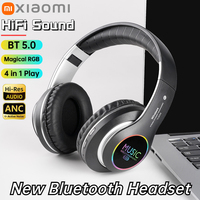 Xiaomi HiFi Wireless Headphones Foldable HD Bluetooth Headset 9D Heavy Bass Stereo Gaming Earbuds RGB Luminous Headphone New