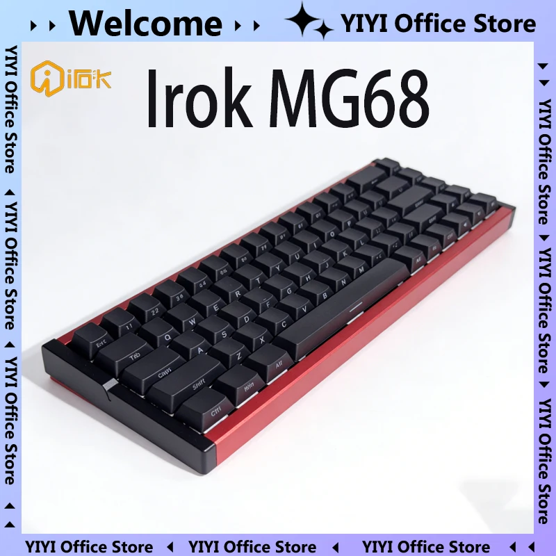 IROK MG68 Pro Max Magnetic Switch Mechanical Keyboard 8000Hz Polling Rate 3-Mode RGB Aluminum Alloy Custom Gaming Keyboard