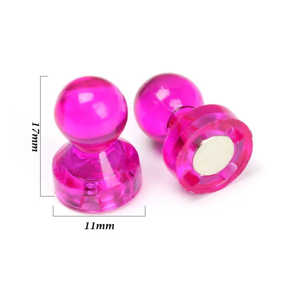 10 Pcs / Set Practical Tools Notice Board Markers Multicolor Magnetic Pushpin Acrylic Fridge Magnets Transparent