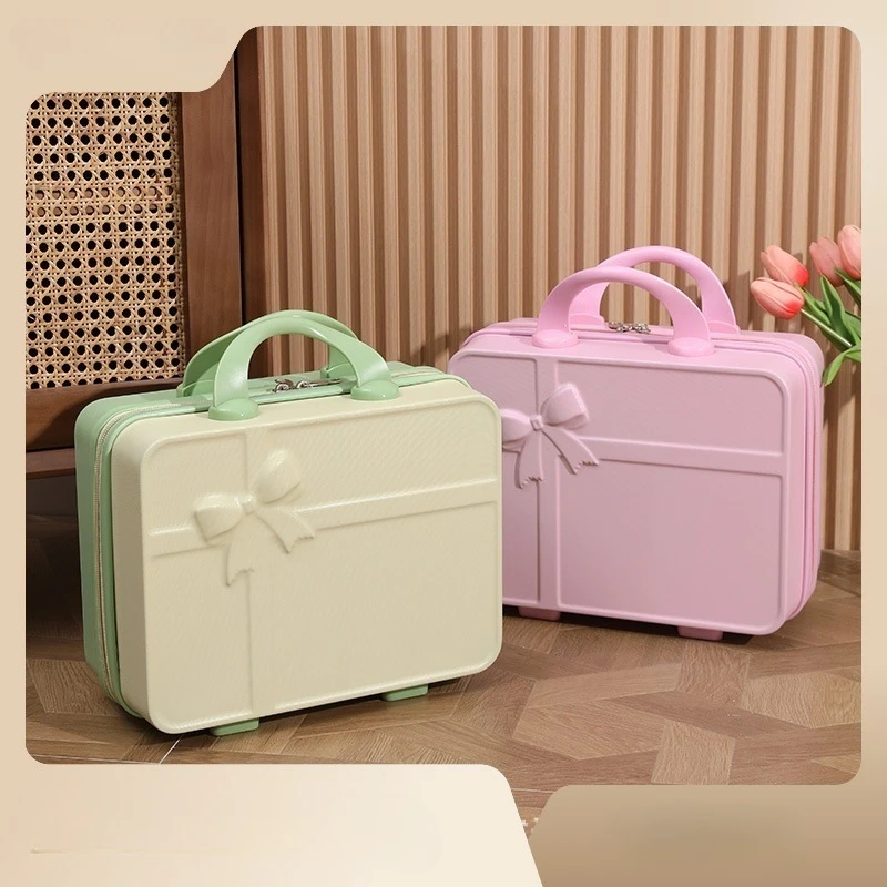 14 Inch Souvenir Suitcase, Small Suitcase, Zipper, Lightweight Vanity Case, High-end Gifts