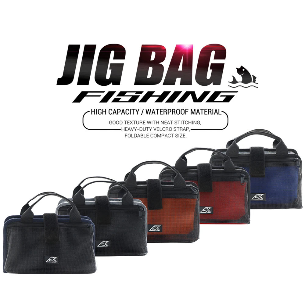 

Fishing Jig Storage Bag Multi-Purpose Lead Jig Head Metal Jig Lure Storage Protective Cover Fishing Tackle Storage Bag 5 Colors