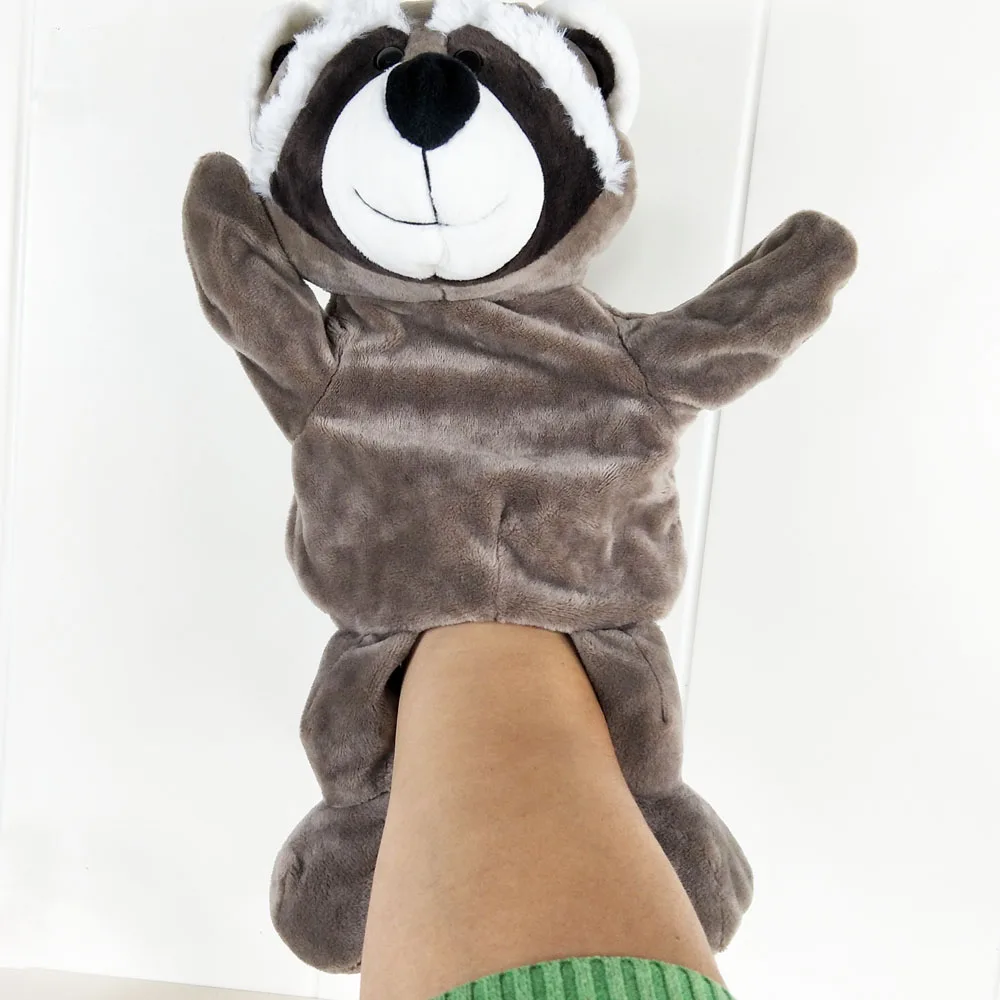 Kinder Handpuppe Spielzeug Waschbär Tier Plüschtier