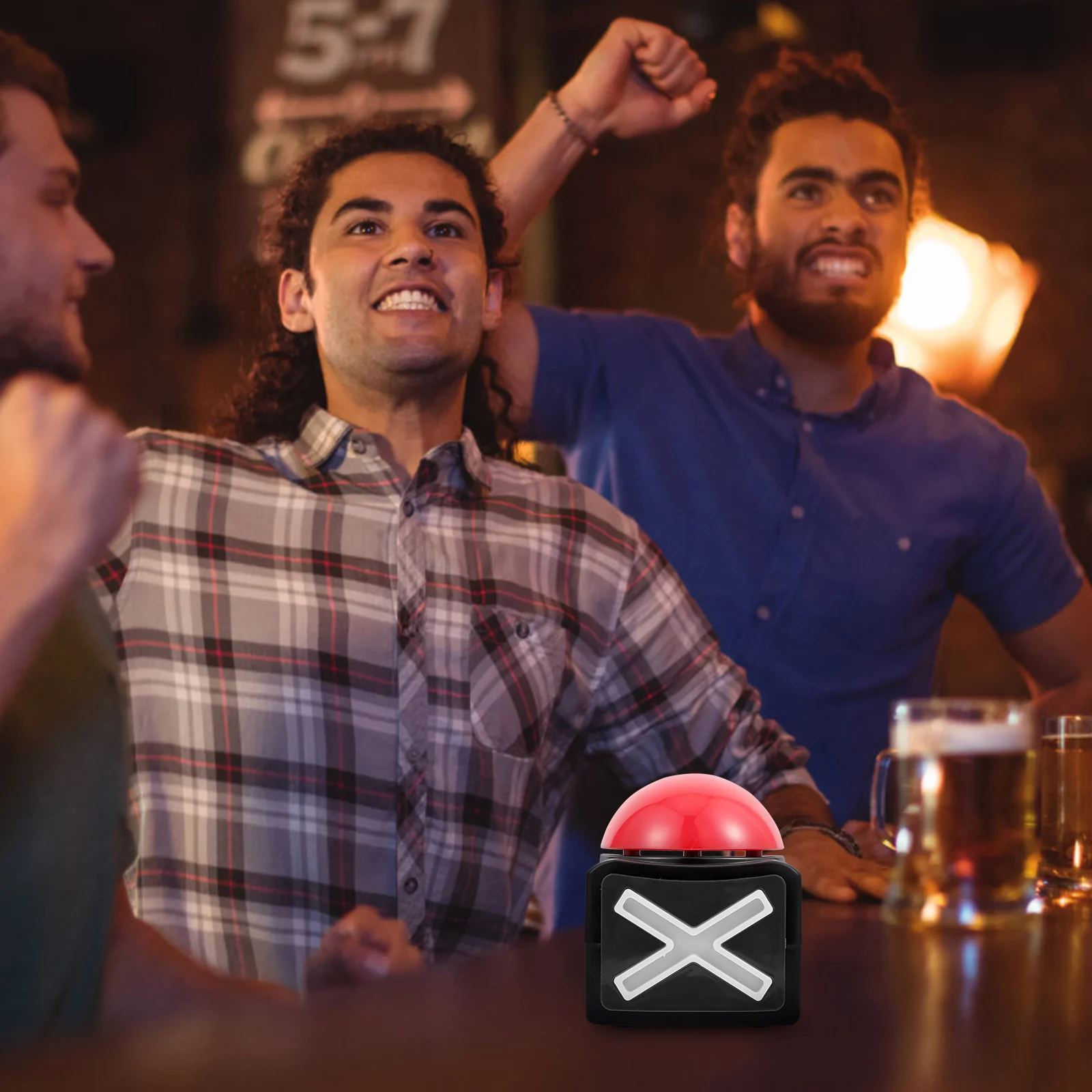 

Quiz Game Buzzer Plastic Sound Light Competition Answer Button Electronic Sounding Box Glowing Response Buzzer For Party Tools