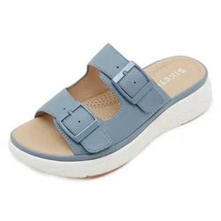 Summer Fashion Women Wedges Sandals Open Toe Non-slip Leather Casual Platform Retro Shoes Slippers Women Zapatos De Mujer