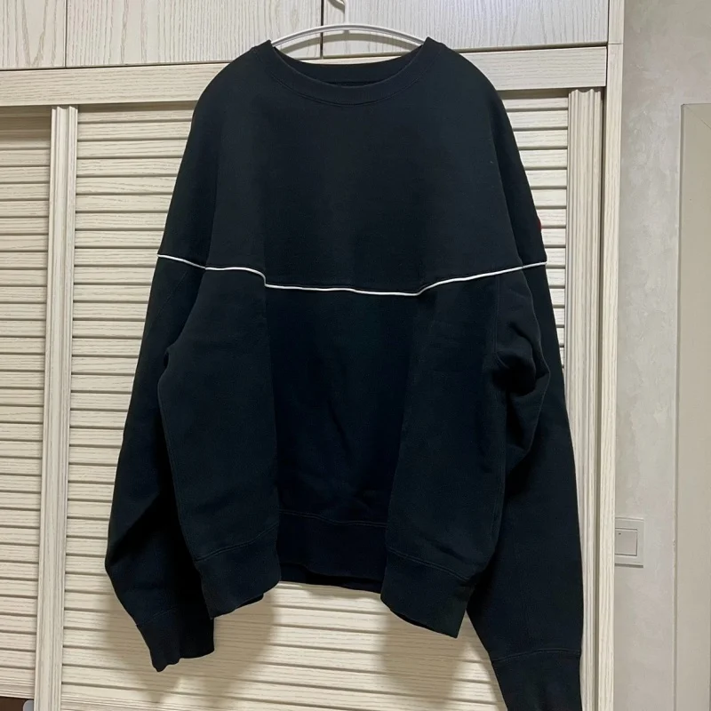 

Back Letter Embroidery CAVEMPT Striped Hoodie Japan Loose Sweatshirt Men Women C.E Round Neck Hooded Pullover