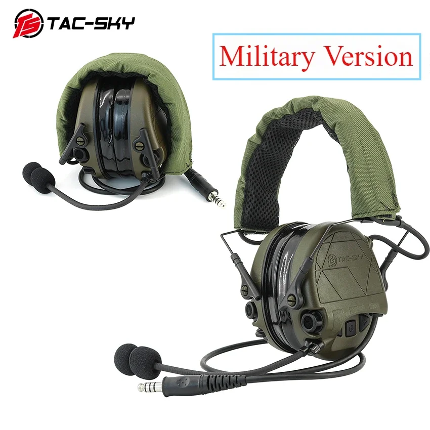 TS TAC-SKY 2024 Military TAC301 Dual-mode Noise Cancelling Tactical Headset Electronic Shooting Ear Protection Headphone W Mic