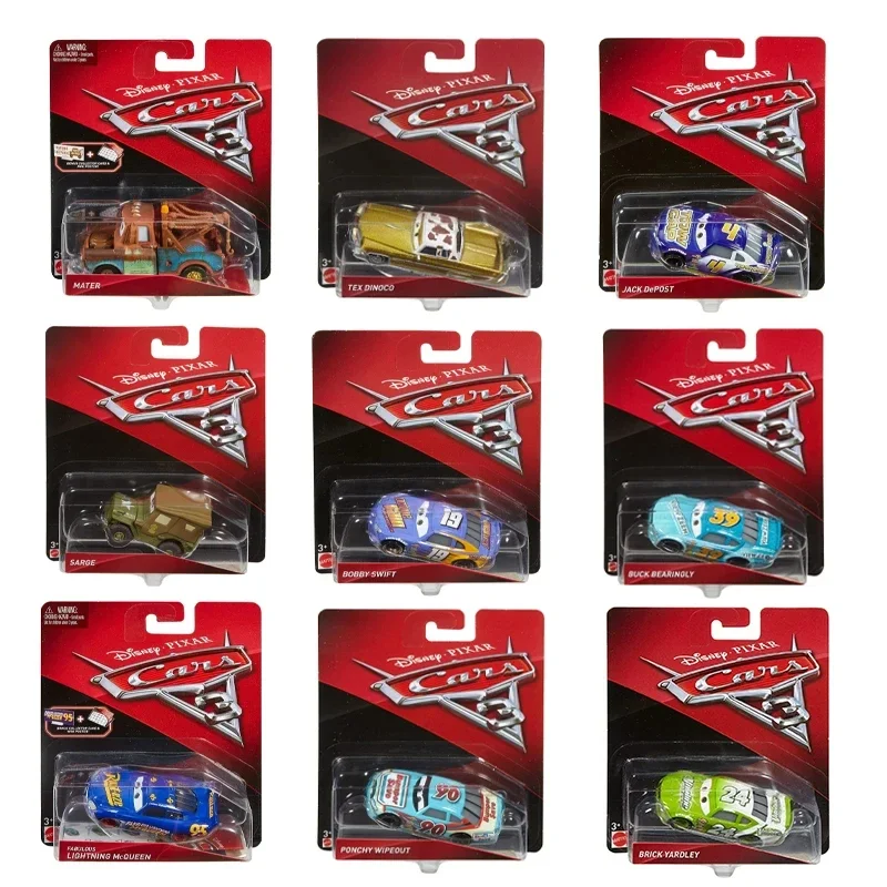 

Disney Pixar Cars 3 Cast 1:55 Scale Die Vehicles Alloy Car Models Lightning McQueen Jackson Storm Mater Tex Dinoco Boys Car Toys