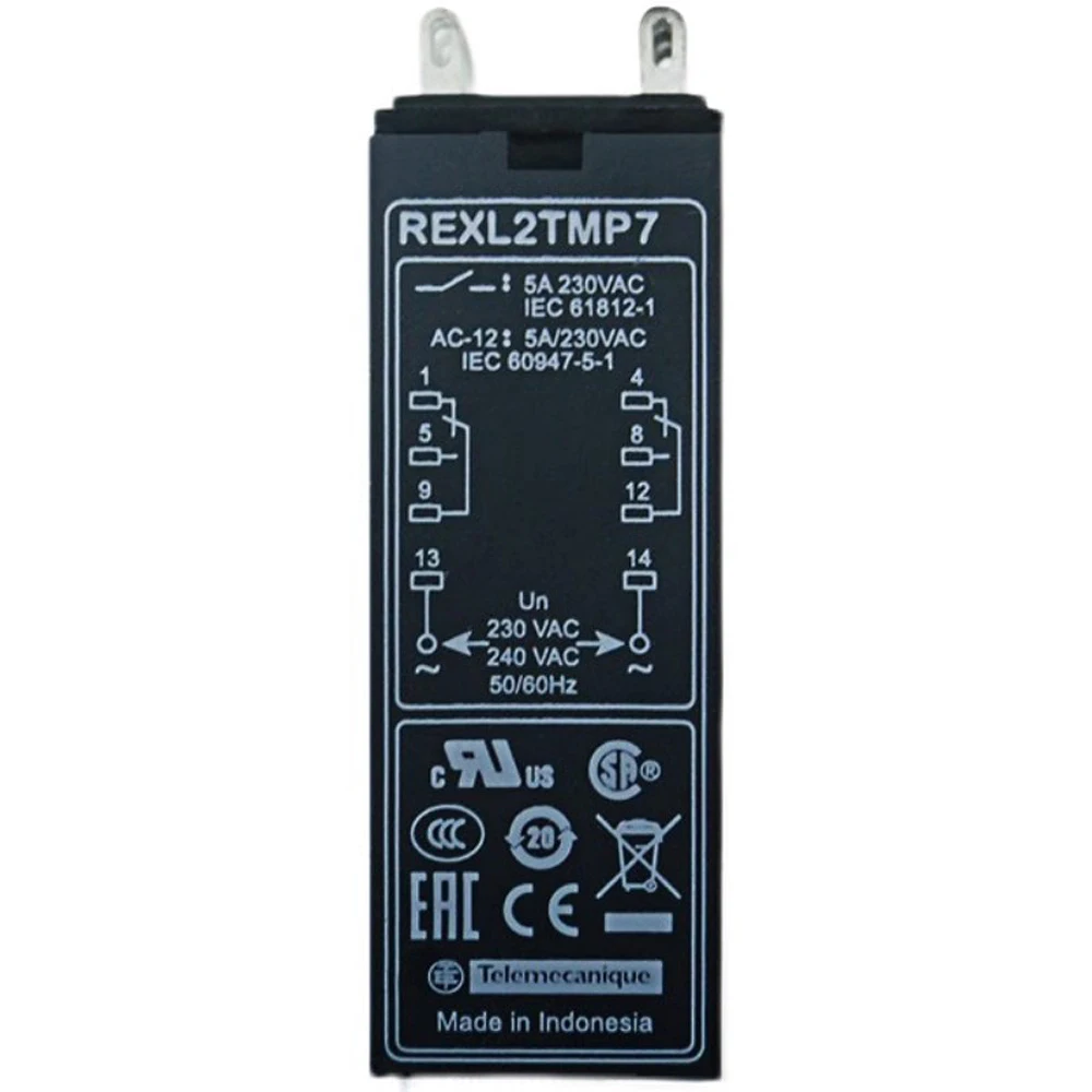 Original Schneider Electric Zelio Time RXZE1M2C Base REXL2TMP7 8 Pin 0.1s-100h 230V AC 5A On Delay Timer Electricity Contactor