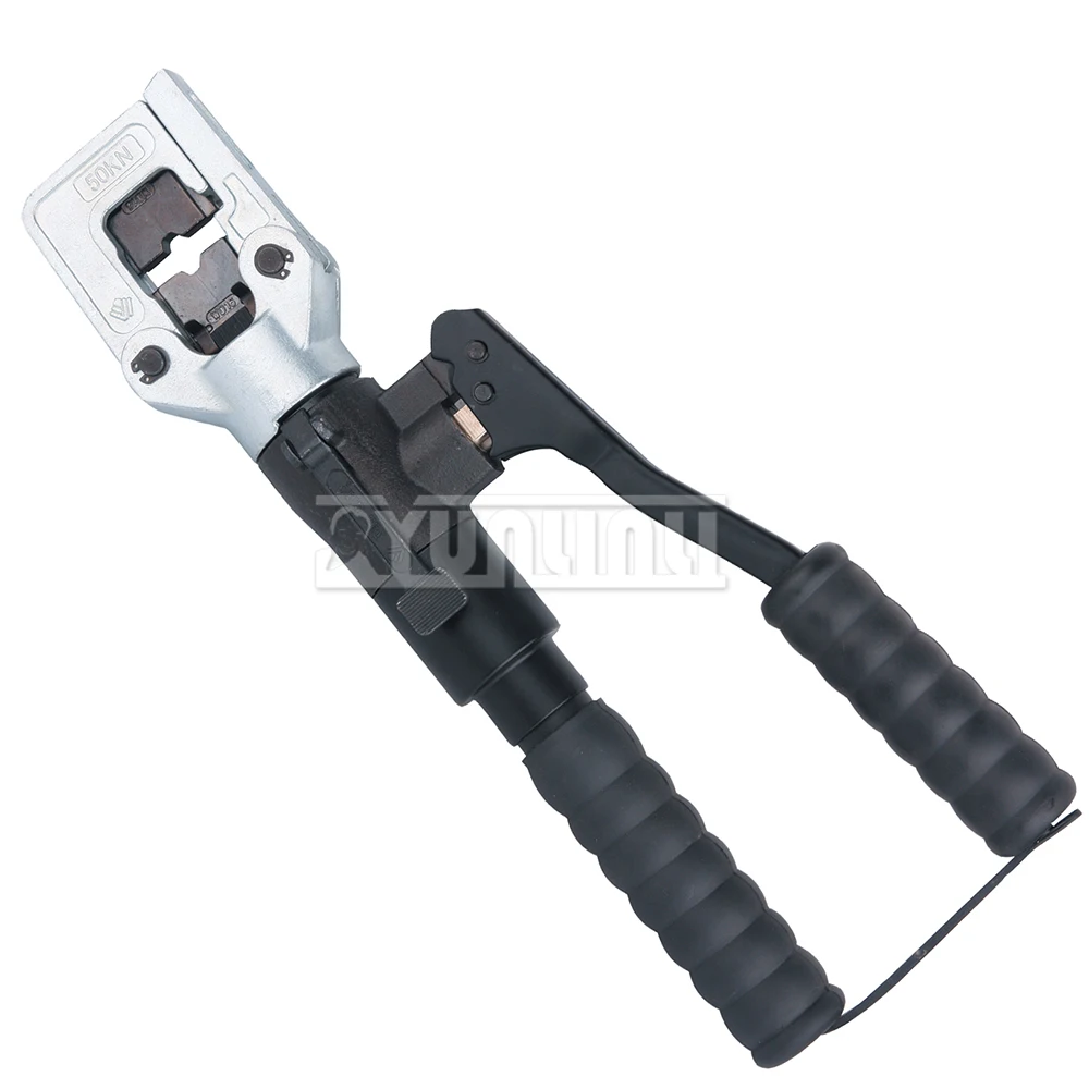 Ht-51 유압 압착 펜치 케이블 러그 크림퍼 플라이어 10-240mm² 압축 도구 내부 안전 밸브가 있는 60kn 압력