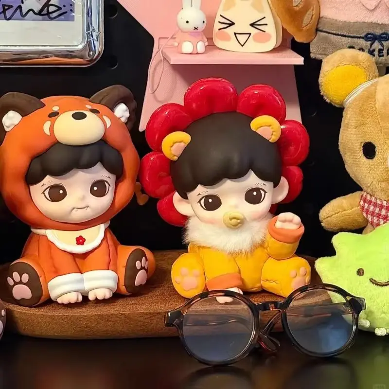 Genuíno tnt bebê zreas fofura é justiça série caixa cega kawaii estatuetas colecionáveis ornamento de mesa brinquedo presente