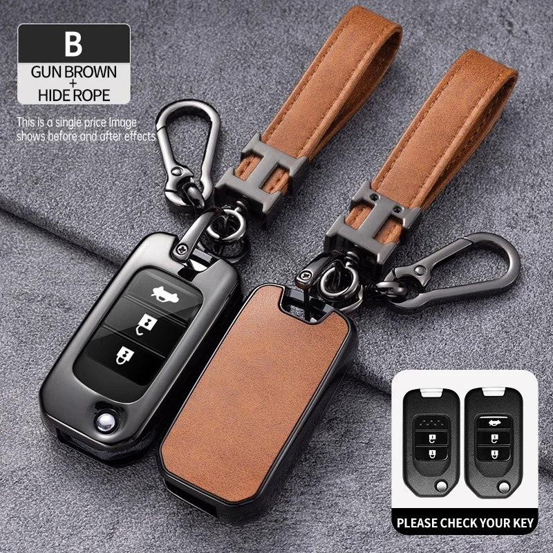 

Car Key Case Shell Cover Fob for Honda Civic HRV CRV XRV CR-V Crider Odyssey Pilot Fit Accord Protector Accessories