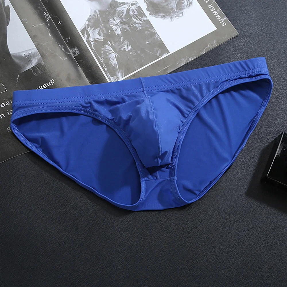 

Men's Sexy Breathable Low Waist Panties U-convex Pouch Lingerie Solid Color Underwear Ultra-Thin Briefs Underpants Knickers