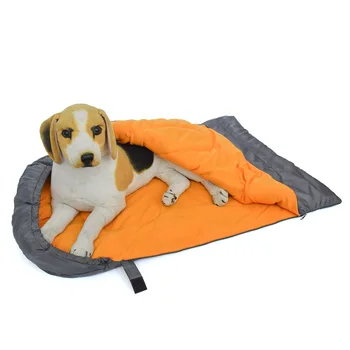 Fleece Pet Sleep Bag Bed Mat, Blanket Cushion Mattress, Drawstring, Outdoor Camping Dog Mats 4