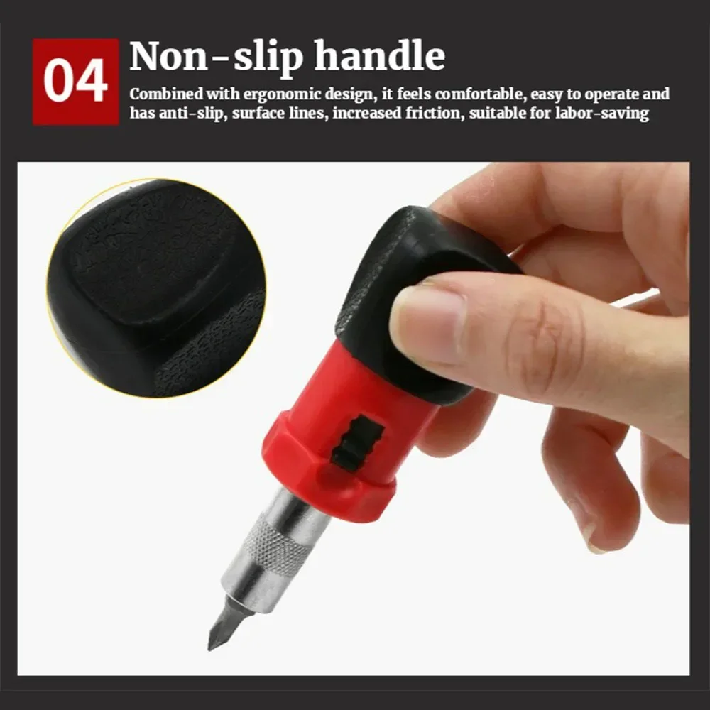 1PC Ratchet Screwdriver 1/4 inch Hexagonal Handle Adjustable Tool for Home Maintenance Repair
