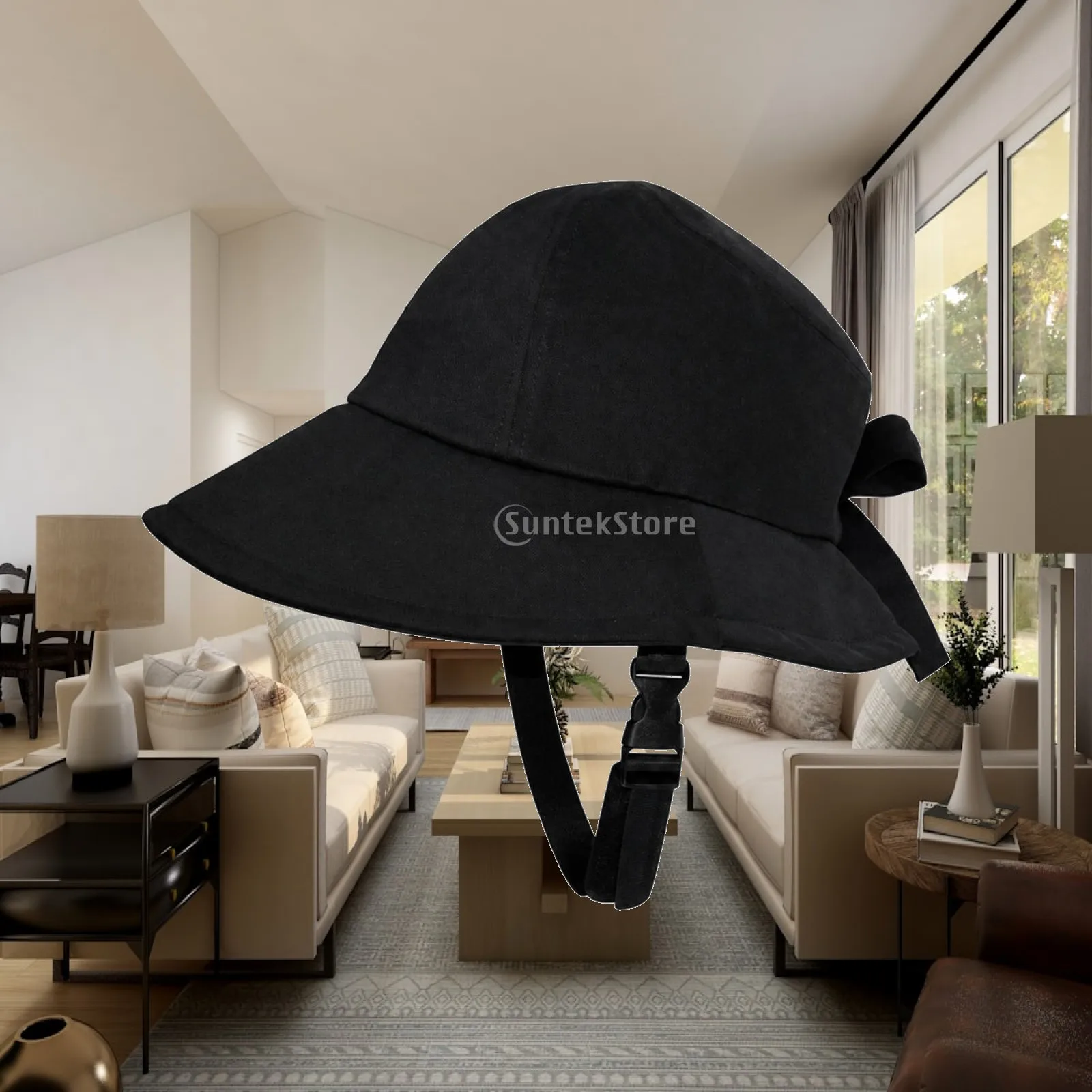 Sun-Protection Container Hat Long-Lasting Container Hat with Chin Strap Lightweight for All Genders for Cycling, Travel