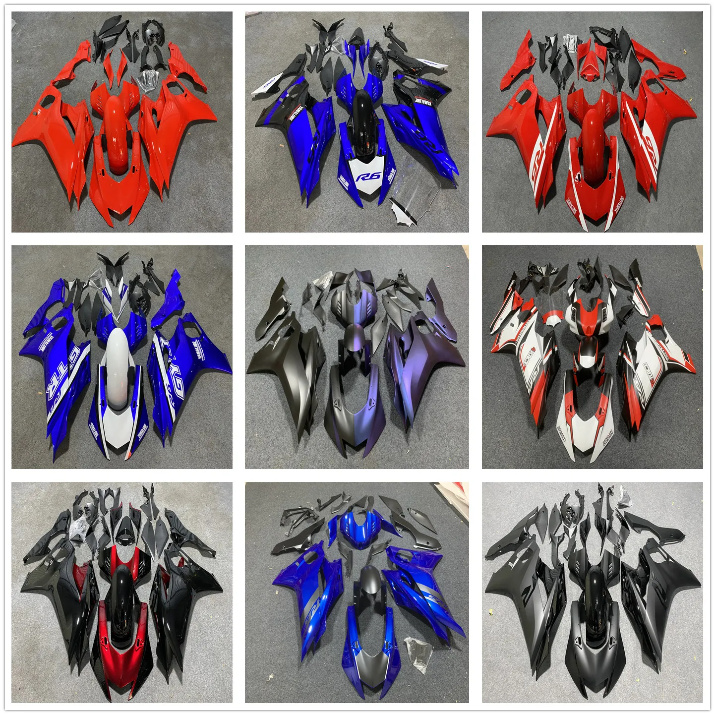 The motorcycle fairing kit is suitable for the YZF-R6 2017 2018 2019 2020 2021 2022 2023 YZF600 17-23 fairing red white black