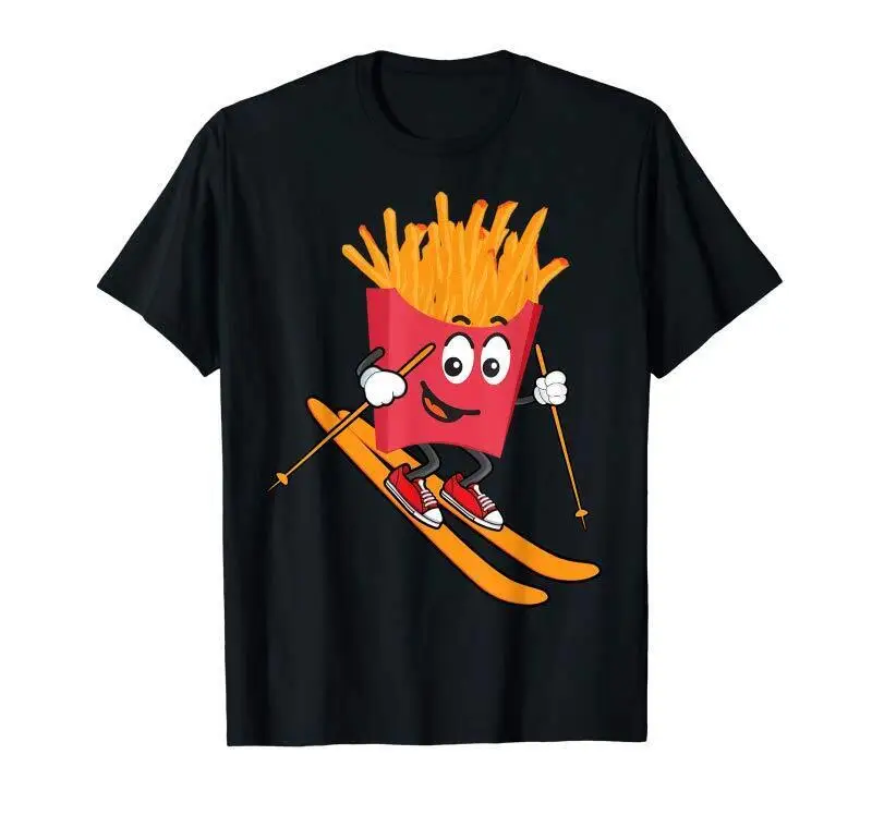 Fries On Skis Shirt Cool Finger Chips Skiing Lovers Gift