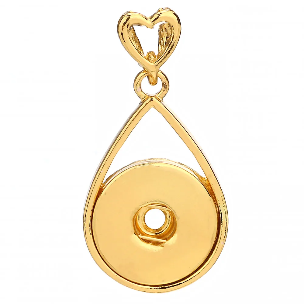 Fashion Snap Jewelry New Snap Pendant Necklace Gold Silver Color Necklaces Fit 18mm Snap Button Pendant Gift