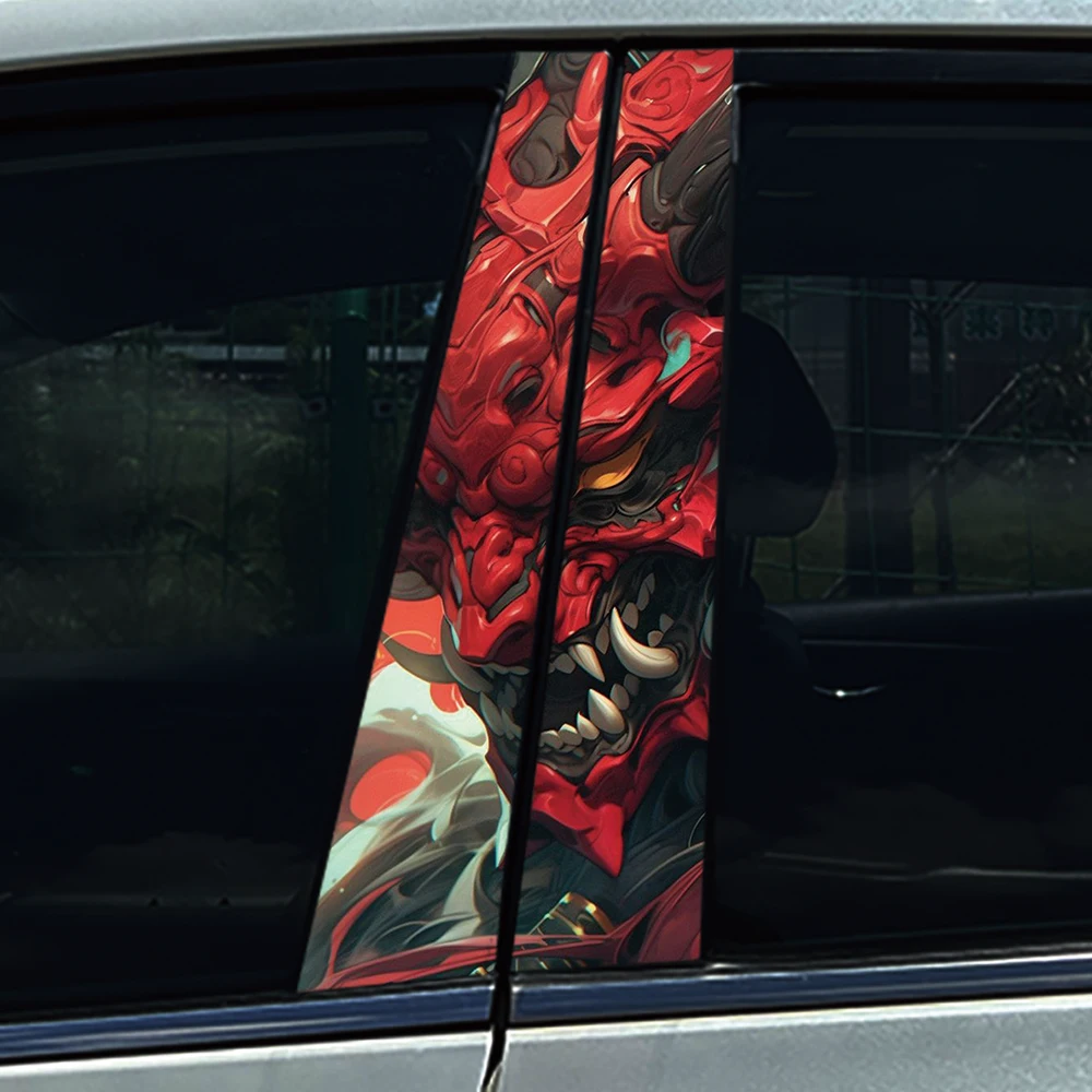 Anime demon monsters Car Stickers Auto B-pillar Car Center Column Decoration Cover Scratches Waterproof Decals Car Accessories