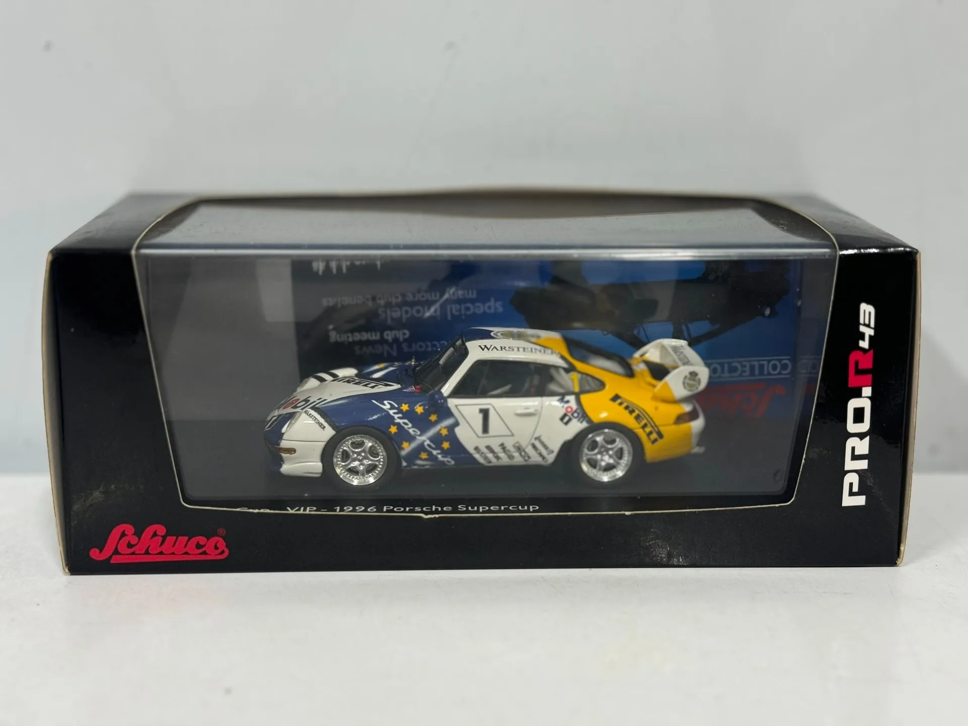 

Diecast Schuco 1/43 Scale Porsche 911 Cup Vip 1996 Super 1# Racing Car Model Collectible Toy Gift Souvenir Display Ornament